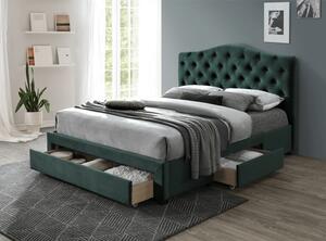 Manželská posteľ 180 cm Kelpea (s roštom) (smaragdová). Vlastná spoľahlivá doprava až k Vám domov. 1021286