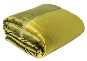 Olivový zamatový prehoz na posteľ ALESSIA 220x240 cm