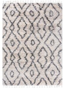 Kusový koberec shaggy Daren krémovo sivý 140x200cm