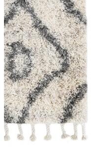 Kusový koberec shaggy Daren krémovo sivý 60x100cm