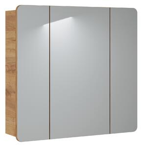 Comad Zrkadlová skrinka bez osvetlenia Aruba White 80 dub zlatý craft