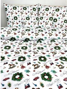 Zdravsi-spanok Vianočná posteľná obliečka Teddy 140x200/70x90 cm