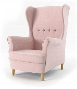 Moderné pohodlné kreslo v ružovej farbe
