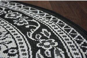 Kusový koberec Ornament čierny kruh 120cm