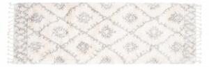 Kusový koberec shaggy Azteco krémovo sivý atyp 60x200cm