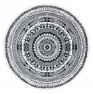 Kusový koberec Matto krémovo sivý kruh 120cm
