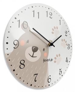 Roztomilé detské nástenné hodiny s medvedíkom