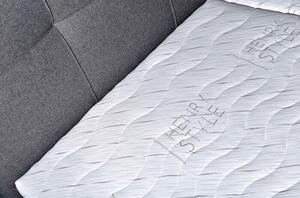 Čalúnená posteľ Mary 180x200, šedá, vrátane matraca