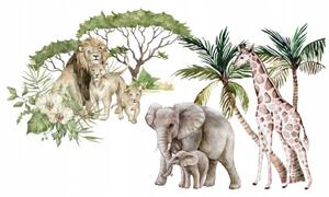 Nálepka na stenu exotické safari 80 x 160 cm