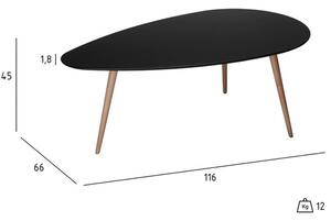 Konferenčný stolík Gert - veľký (čierna)