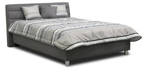 Čalúnená posteľ Alison 140x200, sivá, vrátane matraca