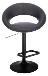 LuxuryForm Barová stolička NAPOLI na čiernom tanieri - čierna