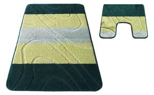 Protišmykové predložky do kúpeľne v zelenej farbe 50 cm x 80 cm + 40 cm x 50 cm