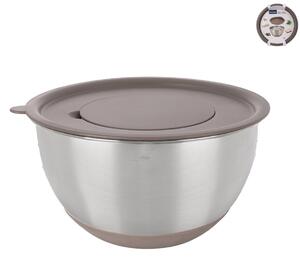 Šľahacia misa s vekom BEIGE pr. 21,7 cm