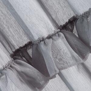 Sivá záclona na páske LORENA 140x270 cm