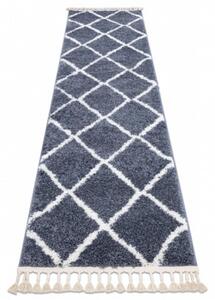 Kusový koberec Shaggy Cross šedý atyp 60x200cm