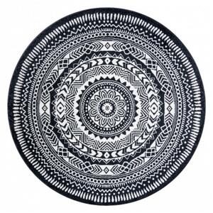 Kusový koberec Matto čierny kruh 100cm