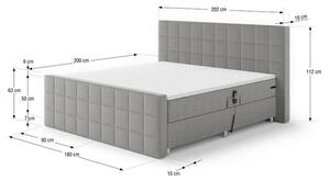 Čalúnená posteľ Ademar 180x200 s elektrickým polohovaním
