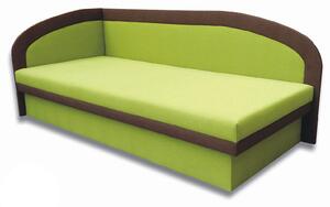 Jednolôžková posteľ (váľanda) 80 cm Melvin (Devon 001 zelená + Devon 009 hnedá) (L). Vlastná spoľahlivá doprava až k Vám domov. 793133