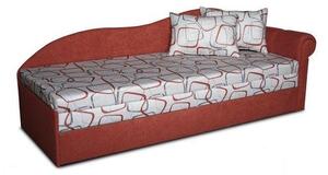 Jednolôžková posteľ (váľanda) 70 cm Lane II (Tehlová 41 + Dodo 1008) (P). Vlastná spoľahlivá doprava až k Vám domov. 793128