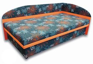 Jednolôžková posteľ (váľanda) 100 cm Suzanna (Oranžová x104 + Valeriana vol 830) (P). Vlastná spoľahlivá doprava až k Vám domov. 793151