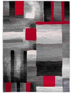 Kusový koberec Inka sivočervený 140x190cm