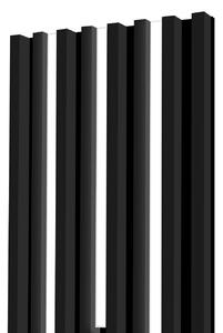Lamelový panel s lineárnym osvetlením - 48,4 cm - Čierna Odtieň dosky: 0190 PE