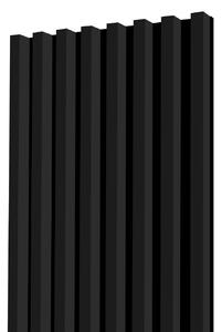 Lamelový panel + soklový LED profil - 48,4 cm - Čierna Odtieň dosky: K365 HP