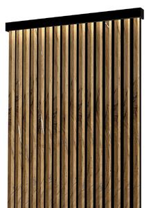 Lamelový panel - garniža s LED osvetlením - 100,4 cm - Medové drevo Odtieň dosky: K365 HP