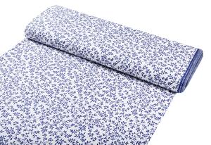 Biante Detské bavlnené posteľné obliečky do postieľky Sandra SA-251 Modré popínavé lístky na bielom Do postieľky 90x120 a 40x60 cm