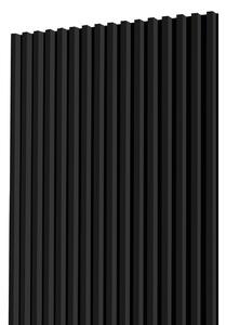 Lamelový panel + soklový LED profil - 100,4 cm - Čierna Odtieň dosky: K365 HP