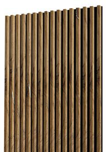 Lamelový panel + soklový LED profil - 100,4 cm - Medové drevo Odtieň dosky: K350RT