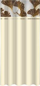 Klasický krémový záves s potlačou zlatých listov ginka Šírka: 160 cm | Dĺžka: 250 cm