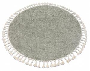 Kusový koberec Shaggy Berta zelený kruh 120cm