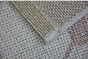 Kusový koberec Kvietky krémovo ružový 80x150cm
