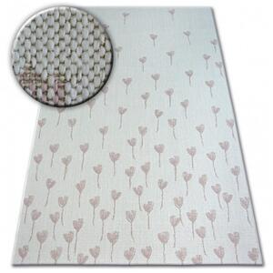 Kusový koberec Kvietky krémovo ružový 80x150cm