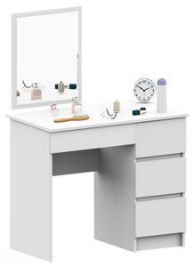 ArtAko Toaletný stolík so zrkadlom CLIPS T-6 | biela matná 60x50