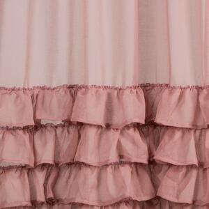 Ružová záclona na páske DOLLY 140x250 cm