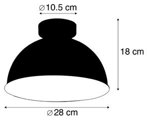 Inteligentné stropné svietidlo čierne so zlatou 28 cm vrátane Wifi A60 - Magnax