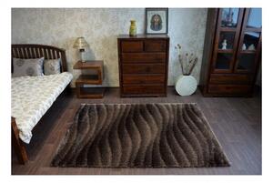Luxusný kusový koberec Shaggy Cory hnedý 80x150 80x150cm
