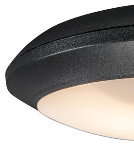Stropné svietidlo čierne s pohybovým senzorom IP65 - Umberta