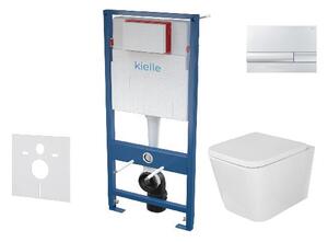 Kielle Genesis - Set predstenovej inštalácie, klozetu Arkas I, dosky softclose a tlačidla Gemini I, chróm 30505SS02
