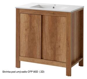 Kúpelňová zostava CLASSIC Oak Classic II: Skrinka pod umývadlo 821 (2D) / (ŠxVxH) 80 x 79 x 46 cm
