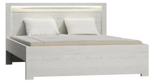 Manželská posteľ 160 cm Inneas (jaseň biely) (s roštom). Vlastná spoľahlivá doprava až k Vám domov. 794549