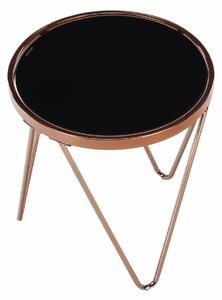 Príručný stolík Valerie (ružové zlato + čierna). Vlastná spoľahlivá doprava až k Vám domov. 1029707