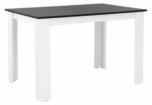 Jedálenský stôl Plat (obdĺžnik) (pre 4 osoby) (biela + čierna). Vlastná spoľahlivá doprava až k Vám domov. 794792