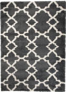 Kusový koberec Shaggy vlas 50 mm dymový 3 80x150cm