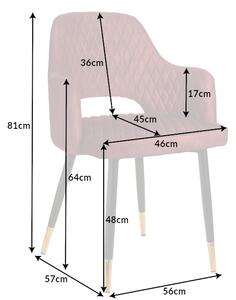 Dizajnová stolička Laney červený zamat