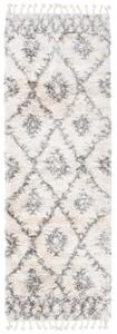 Kusový koberec shaggy Azteco krémovo sivý 2 atyp 70x250cm