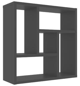 Nástenná polica, čierna 45,1x16x45,1 cm, kompozitné drevo